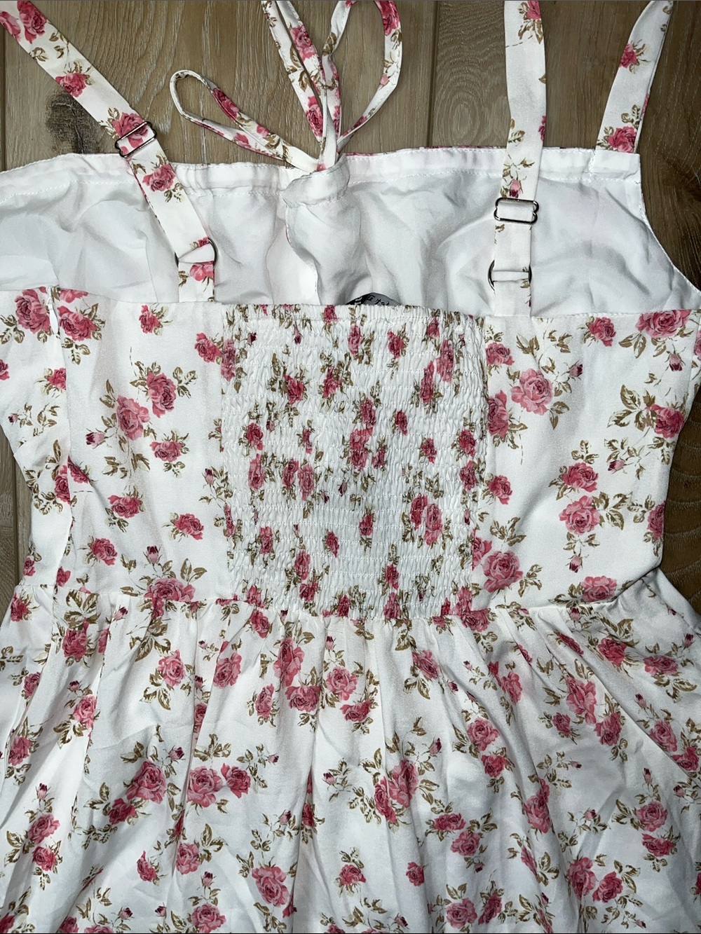 Scarlet Darkness Floral Milkmaid Cottagecore Pin-up Boho Midi Dress Size M NEW - Picture 8 of 8